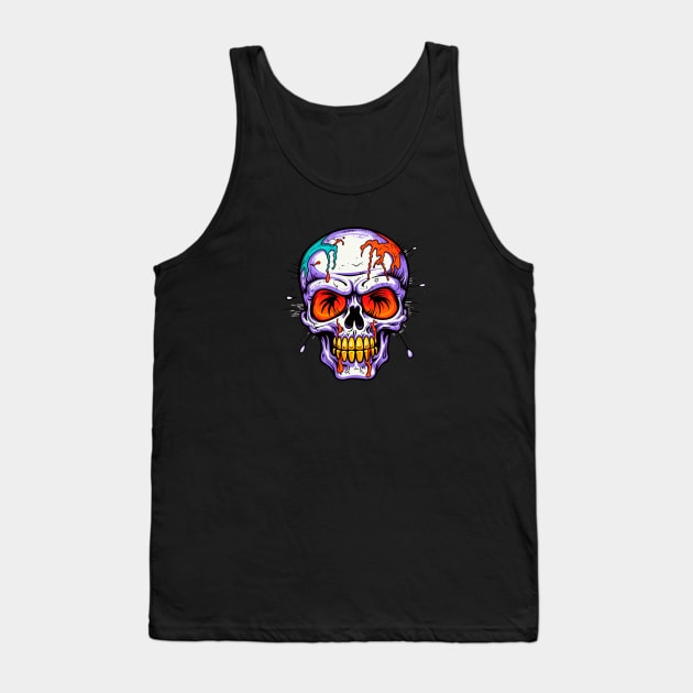 skull paint Tank Top by Aldrvnd
